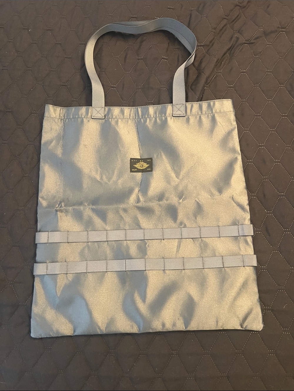 Jordan Silver Tote Bag